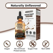 SBR Nutrition Nascent Iodine Liquid Drops | Daily Supplement For Immune Support, Thyroid Support, Hormonal Balance, Weight Support | Boost Metabolism, Focus & Energy | Unflavored, 600 svgs, 2 fl oz