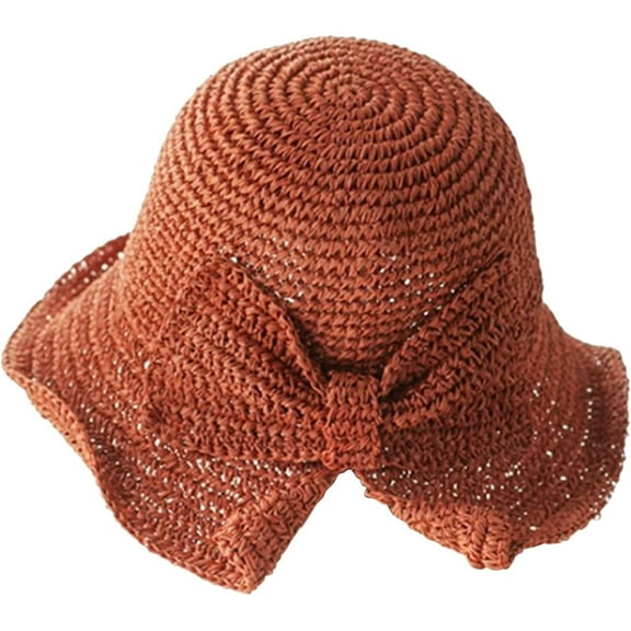 YooGuoGuo Womens Knit Bucket Hats Stylish Floral Crochet Cloche Hats 1920s Foldable Summer Beach Bowler Hats Floppy Church Hat