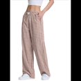 thumbnail image 2 of Pantalones Bóxer de Pijama A Rayas de Cuadros para Mujer, Cómodos y Bonitos con Bolsillos, Conjuntos de Otoño Y2K Café XL, 2 of 9