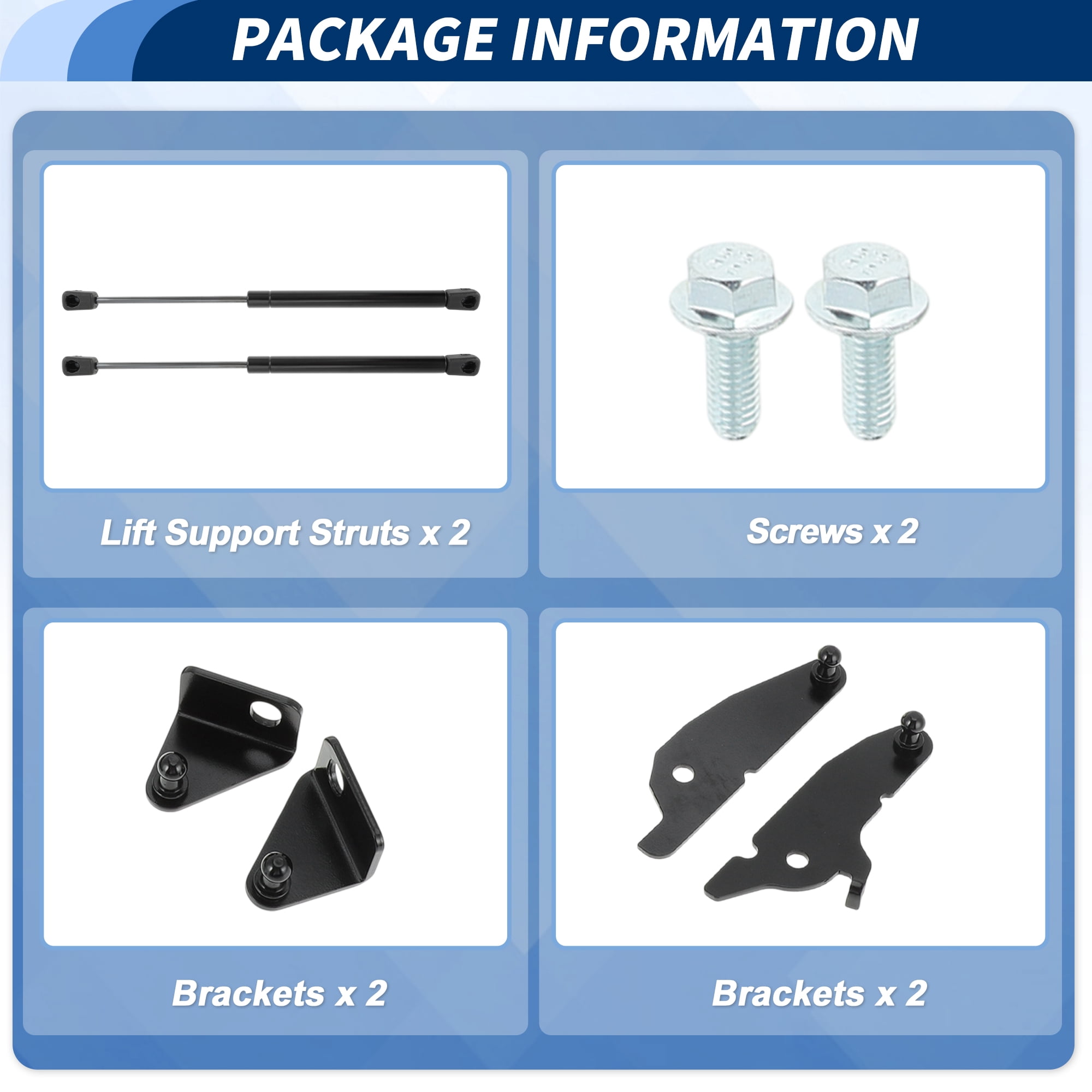 Unique Bargains Hood Struts Lift Supports for Toyota Tacoma 2024 2025 and 4Runner Black