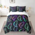 thumbnail image 2 of YST Neon Ghost 7-Piece Comforter Set, Horror Theme Bedding, Gradient Spooky Animal Bed in a Bag, Queen, 2 of 4