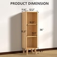 thumbnail image 3 of VAFHYLLIS 3 Cube Storage Organizer with Legs, 3 Tier Cube Low Bookcase Freestanding Storage Display Organizer for Home Office, Three-Cubes Open Shelf Bookshelf (Natural Oak, 3 Cube), 3 of 9