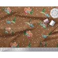thumbnail image 3 of Soimoi Rayon Crepe Fabric House,Tree & Car Transport Print Fabric by the Yard 46 Inch Wide, 3 of 3