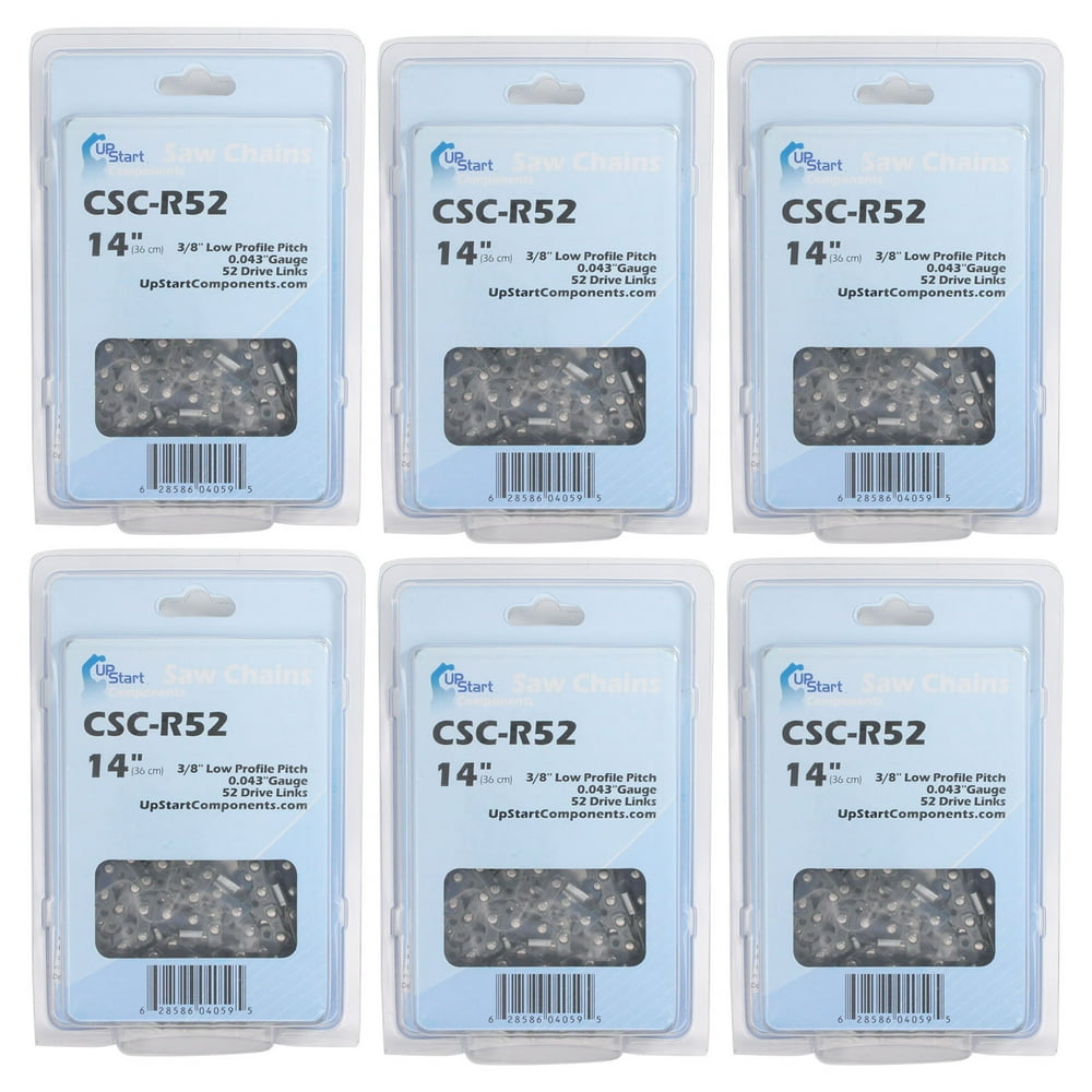 6Pack 14Inch Chainsaw Chain Replacement for EGO CS1400 56V Lithium