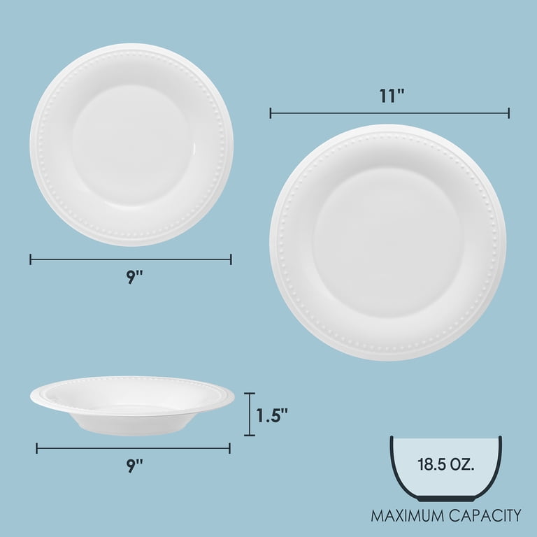 Fitz and Floyd Nevaeh White Classic Bead 12-Piece Bone China Set photo 7