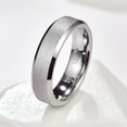 thumbnail image 3 of 6mm Tungsten Carbide Wedding Band Rings Sandblasted Finish for Unisex Comfort Fit Size 5 to 12, 3 of 5