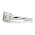 thumbnail image 4 of Sterling Silver Lime Green & White CZ Ring, 4 of 6