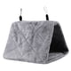thumbnail image 1 of Acogedora hamaca de felpa para pájaros: cama cálida de invierno y juguete para mascotas (gris, M), 1 of 10