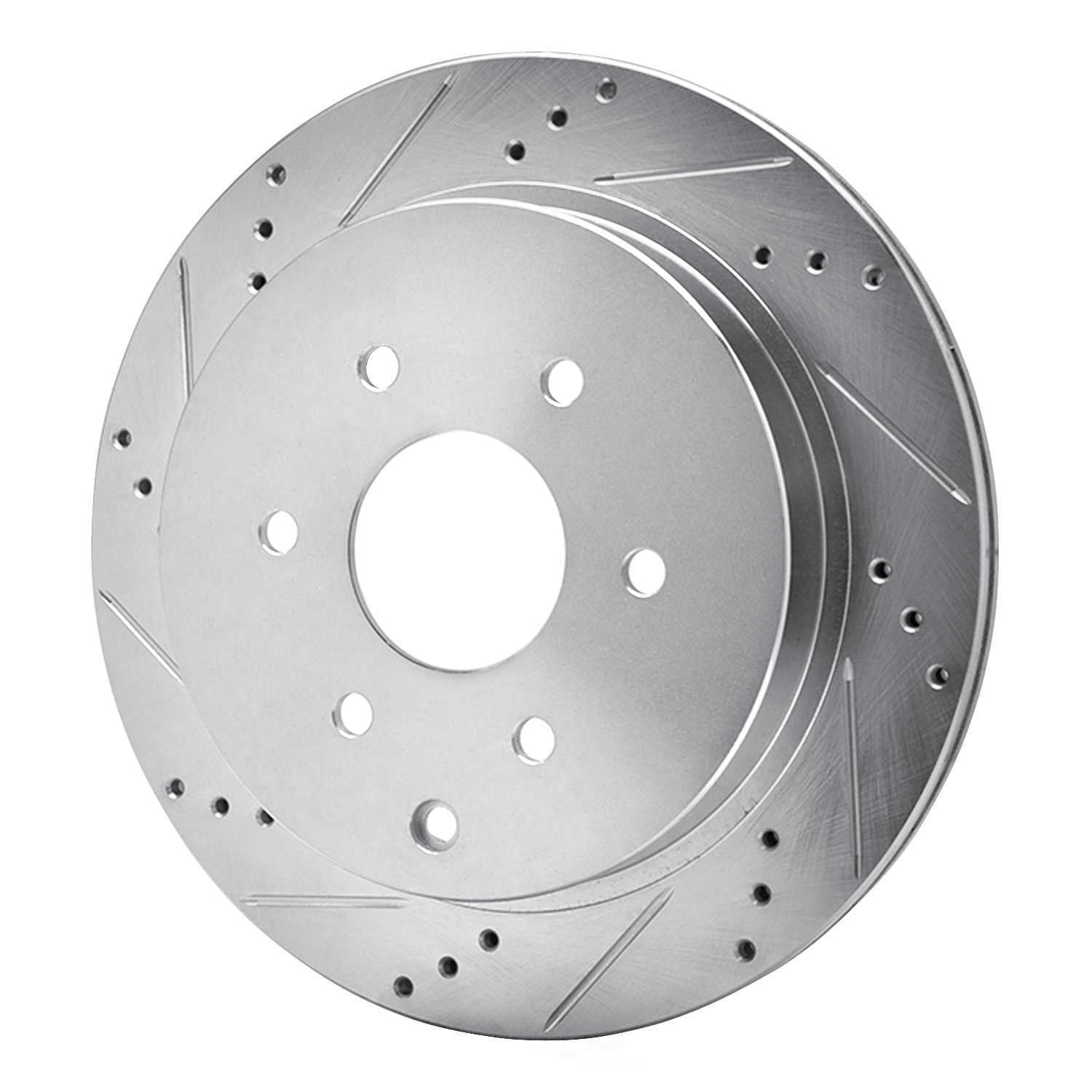 Dynamic Friction Company 631-68017L DFC Brake Rotor - Drilled And Slotted - Silver