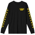 thumbnail image 2 of Mens Spongebob Squarepants Cartoon Character Black & Yellow Long Sleeve Shirt-XS, 2 of 3