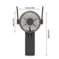 thumbnail image 3 of Yoofe Portable Handheld Fan, [Up to 4-18 Working Hours] 180° Foldable Personal Fans, USB Rechargeable Mini Hand Fan for Travel/Summer/Outdoor/Office, 6 Speeds Adjustable, LED Display,Black, 3 of 6