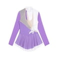 thumbnail image 4 of inhzoy Kids Girls Sparkly Figure Ice Roller Skating Dress Light Purple 8, 4 of 7
