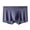 Navy, variant on Men's Ice Silk Printed Boxer Briefs Breathable Cool Underwear Mid Rise Stretch Boxers Purple XL