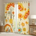 thumbnail image 2 of Erosebridal Groovy Flower Curtains & Drapes 38"Wx54"L 2 Panels, 60S 70S Retro Floral Curtains Teens Adult Women, Vintage Psychedelic Flowers Blackout Curtains Garden Branches Window Curtains, 2 of 6