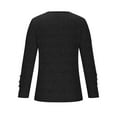 thumbnail image 4 of Dagugfen Ribbed Long Sleeve Tops for Women Lace V Neck Low Cut Slim Fitting Button Comfy Knit Casual Going out Tops, 4 of 6