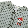 thumbnail image 3 of Saint Eve Kids Boys Pajamas, 2 Piece PJ Set Button Down Sport Jersey with Shorts - Grey Pinstripe, 3 of 6