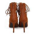 thumbnail image 4 of New Women Breckelles Lydia-22 Suede Pointy Toe Caged Gilly Tie Stiletto Pump Sz, 4 of 6