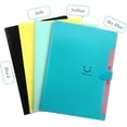 thumbnail image 3 of 4 Packs Expanding File Folder with 32 Labels 5 Pockets A4 Letter Size Accordion Paper Organizer for School and Office, 3 of 7