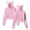 Pink, variant on Women's Stray Kids Merch Hoodie Long Sleeve Cat Ear Hoodie Crop Top Graphic Print Loose Fit Pullover Sweatshirts for Women Black L