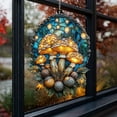 thumbnail image 4 of Red Mushroom ACRYLIC Suncatcher – Forest Faux Glass Window Panel with Autumn Ferns & Toadstools Cottagecore Woodland Home Decor 4344161679 1598, 4 of 4