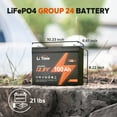 thumbnail image 4 of LiTime 4 Pack 12V 100Ah RV Lithium Battery Group 24 LiFePO4 Battery up to 15000 Cycles for RV Solar, 4 of 7