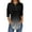 Black, variant on Long Sleeve Shirts For Women 3/4 Length Sleeve Tops Spring Neck Casual Print Tunic T Shirts Three Quarter Length Tops Womens Long Sleeve Tops