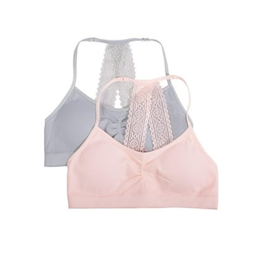Wonder Nation Girls Seamless Lace Bralette 2-Pack, Sizes 30-38