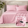 thumbnail image 5 of Bare Home Luxury Bed Sheet Set - Premium 1800 Collection - 6 Piece - Queen, Light Pink, 5 of 9
