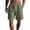 Army Green_001, variant on Domuza Mens Cotton Linen Shorts Knee Stretch Waist Mens Drawstring Elastic Waist Straight Leg Solid Color Breathable Daily Army Green 2XL