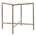 thumbnail image 4 of SAFAVIEH Couture Jessa Glam Glass Top Metal End Table, Brass/White, 4 of 9