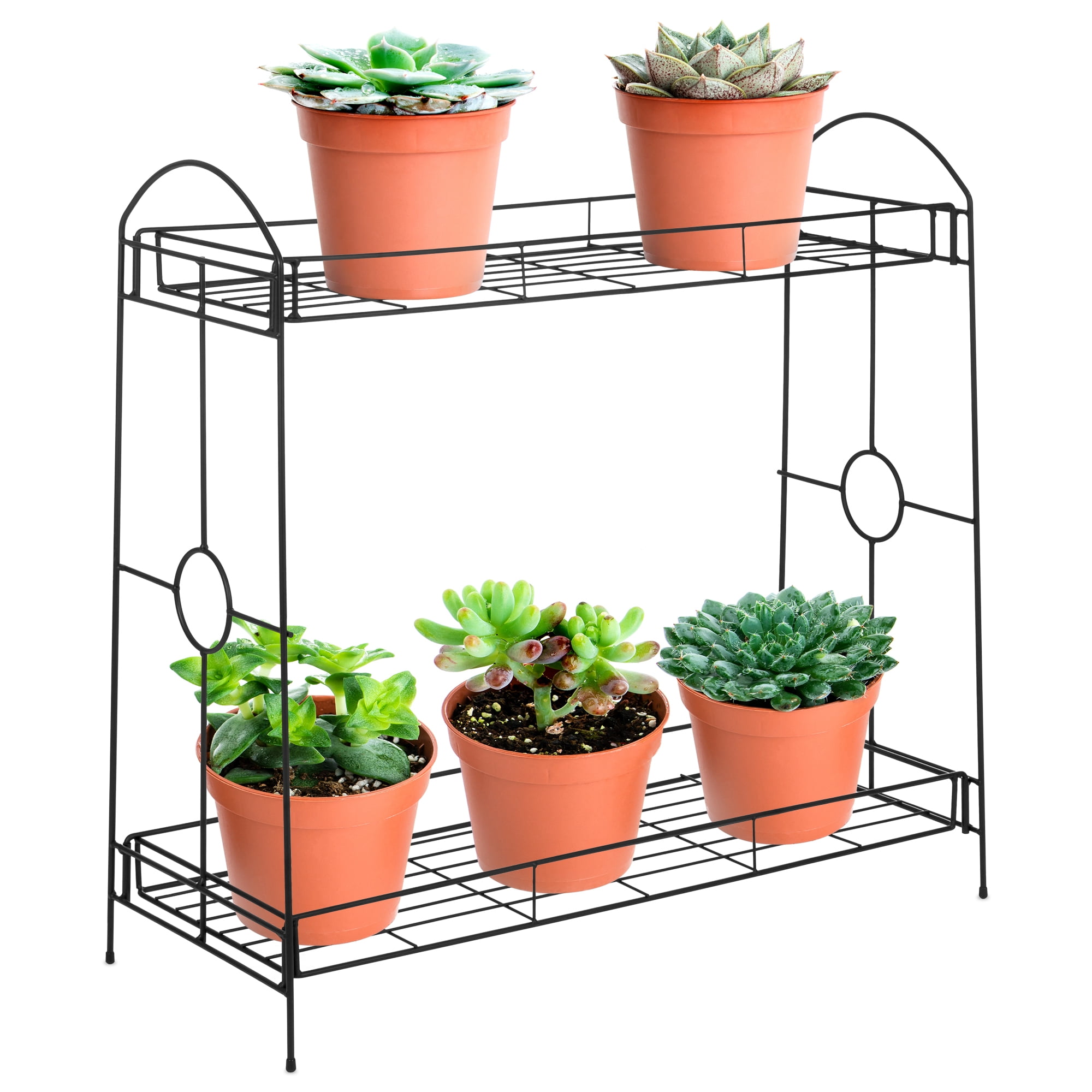 Metal Tiered Plant Stand Display Outdoor Indoor Flower Pots Rack Planter Shelf-F 
