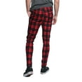 thumbnail image 3 of G-Style USA Men's Plaid Checkered Drawstring Track Pants TR537 - Red - 3X-Large, 3 of 6