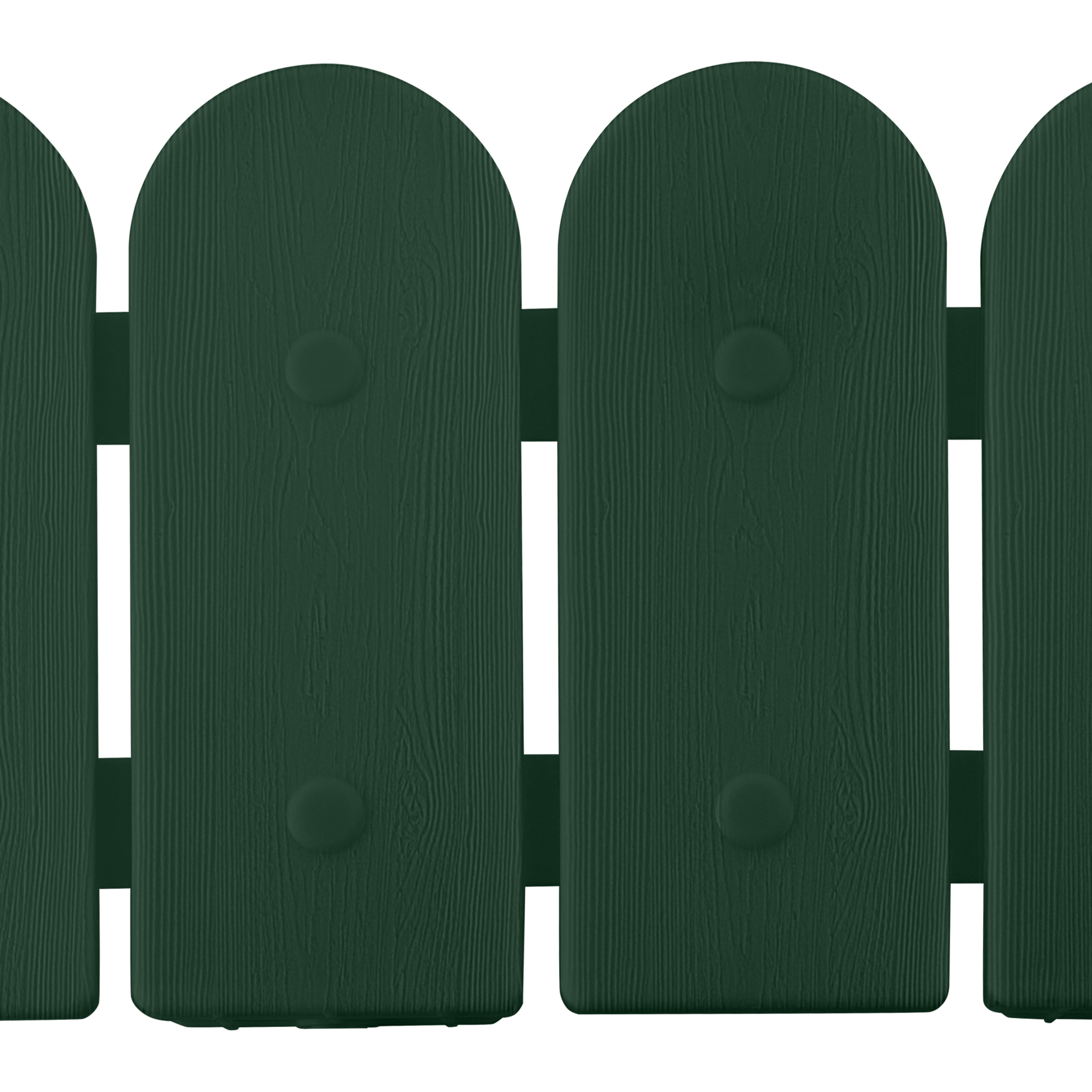 Evelyne Garden Border Edging: Wooden Fence Design - 8pcs Green Yard Landscaping Fence Liner Lawn Edge Barrier - 10ft Kit of Decorative Lawn Landscape Panels Elements - GMT-10374-B08
