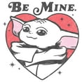 thumbnail image 2 of Junior's Star Wars: The Mandalorian Valentine's Day Grogu Be Mine  Graphic Tee White Small, 2 of 3