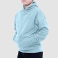 thumbnail image 4 of Tisuna Toddler Hoodies Boys Casual Long Sleeve Hoodie Teen And Youth Solid Color School Wear Pullovers Size 11-12 Years, 4 of 7