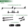 thumbnail image 4 of Unique Bargains 10pcs Front Suspension Kit Front Rear Sway Bar Links Inner Front Rear Tie Rods for Scion tC 2005-2010, 4 of 6