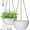 White, variant on Fabulas 2 Pack Hanging Planter Pots for Plants Outdoor Indoor, 9 inch Hanging Plant Pot Plastic Flower Pots with Drainage Holes Ceiling Hooks