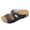c-Black, variant on Wedge Sandals for Women with Arch Support Wooden Heel Slip on Casual Slides High Top Summer Dressy Shoes Strappy Sandal Black 8.5