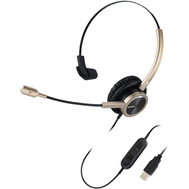 MAIRDI USB Telephone Headset with Microphone OverTheHead, Computer