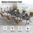 thumbnail image 3 of Conference Table 6ft,Folding Conference Room Table on Wheels,Mobile Flip Top Training Tables for Office,Meeting(6,Black,71" D X 23.6" W X 29.5" H), 3 of 7