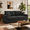Dark Gray, variant on Mid-Century Modern Loveseat Sofa, 69 Inch 2-Seater Couch with 2 Throw Pillows, Premium Textured Fabric Small Space Sofa with High Backrest for Living Room, Apartment, Office, Dark Gray
