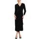 thumbnail image 1 of Vestido de terciopelo INSPIRE CHIC para mujeres, vestido maxi de cóctel para invitadas de boda con escote en V L Negro, 1 of 6