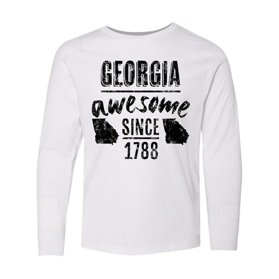 Inktastic Georgia Awesome Since 1788 Long Sleeve Youth T-Shirt