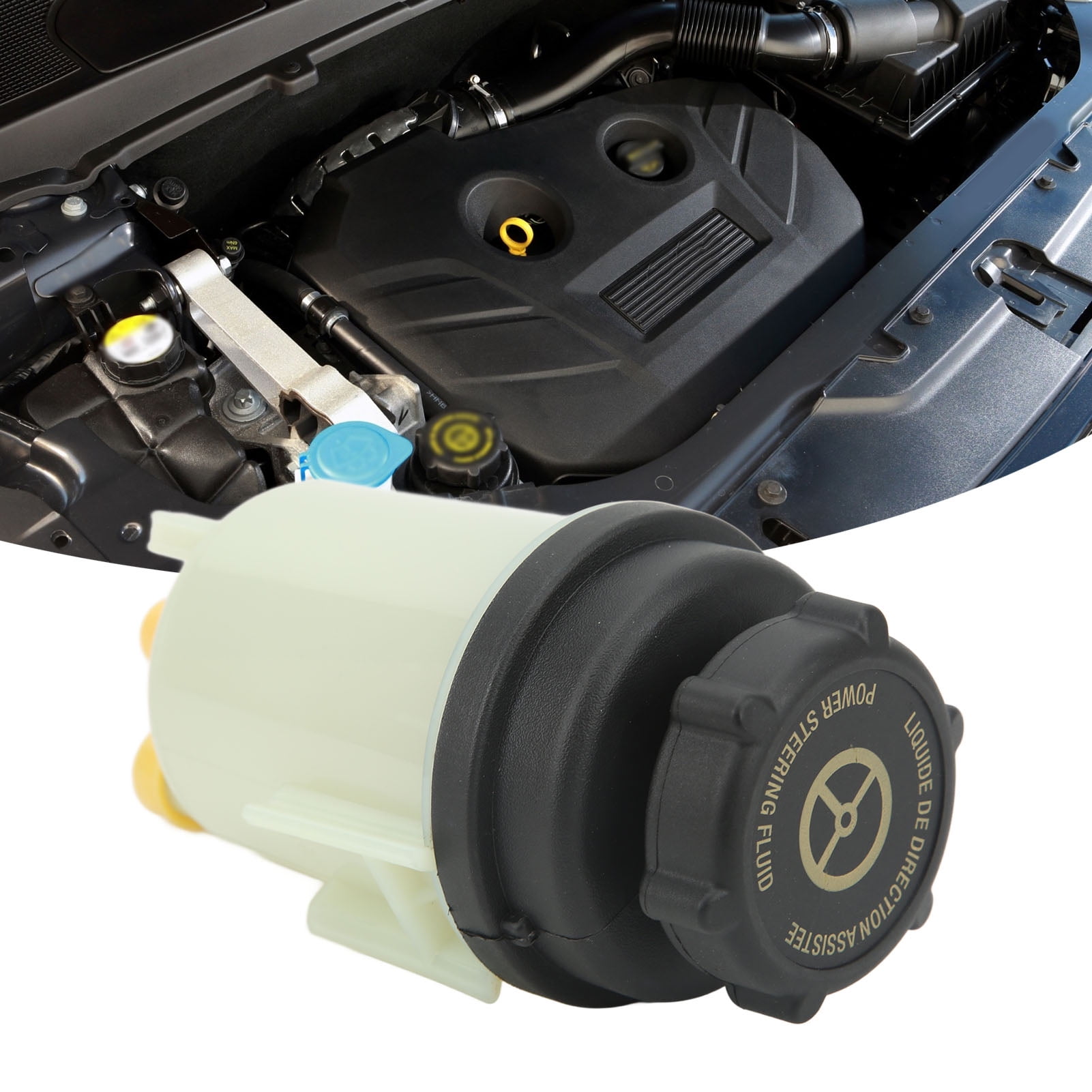 Elowen Power Steering Fluid Reservoir Power Steering Reservoir, LR000578 Power Steering Pump Tank ABS for Car