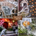 thumbnail image 3 of Huryfox Halloween Decor 1400 SQ FT Spider Web and 100 PCs Fake Spiders Large Sized Spiderweb Horror Decoration for Home Party Supply, 3 of 7