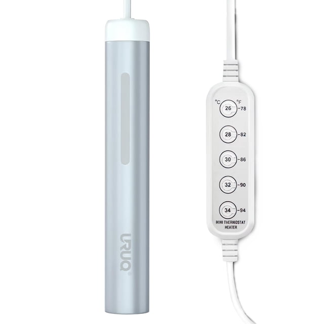 Calentador de acuario URUQ de 25 W, sumergible, ajustable, 100-350 ml