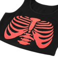 thumbnail image 4 of Women‘s Rib Knit Sleeveless Skeleton Print Crop Tan Tops, 4 of 6