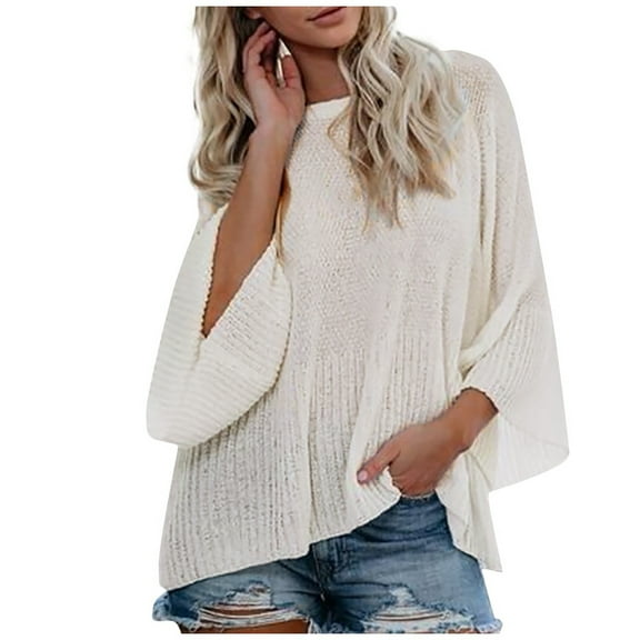 LYXSSBYX Womens Swimsuit Cover up Dress Lady Fashion Sexy Women Tops Smock Knitting Solid Color Hollow out Blouse