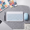 thumbnail image 4 of romoty Wireless Keyboard and Mouse Combo 9.6x5.9 Inch Sky Blue Slim Rechargeable Quiet Keyboard Mouse Set for Tablet Laptop Smartphone, 4 of 6