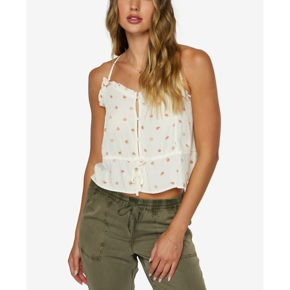 Juniors' Sandra Floral Top Multi Color M